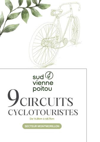 Guide des 9 boucles cyclos secteur de Montmorillon (de 14.8km à 48.7km).