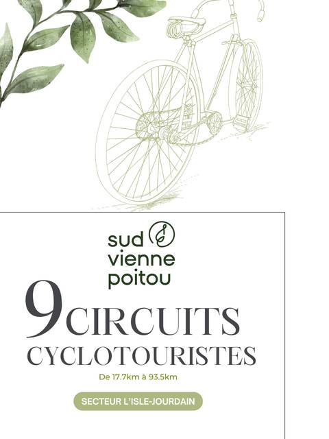 Guide des 9 boucles cyclos secteur de L'Isle-Jourdain (de 17.7km à 93.5km)